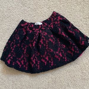 Abercrombie Pink/Black Lace Skirt